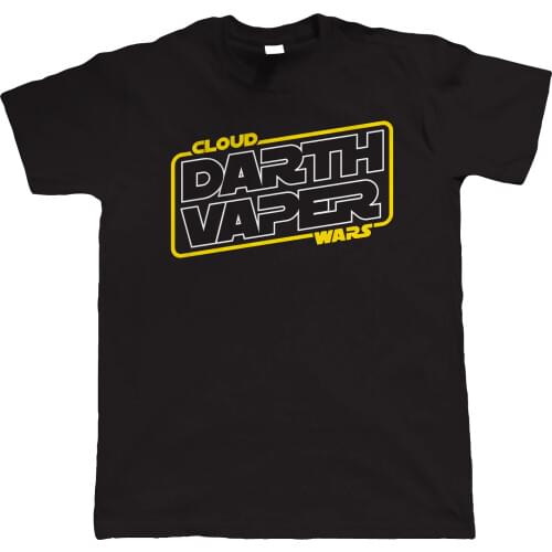 Darth Vaper Mens Funny T Shirt E-Cig RDA RTA E-juice Vape Gift For Him Dad tops Cotton short sleeve t-shirt camisetas hombre