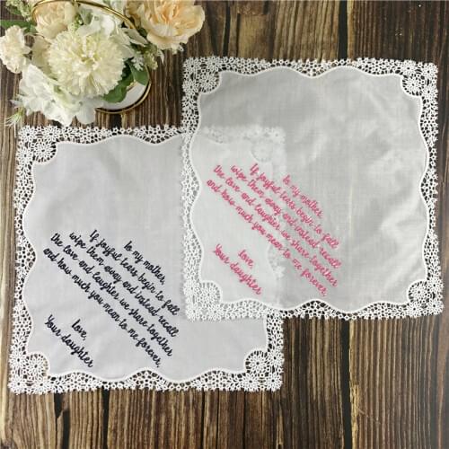 Set of 12 Fashion Personalized Handkerchief White Soft Cotton Lace Crochet Hankies Vitage Hanky 12x12-Inch