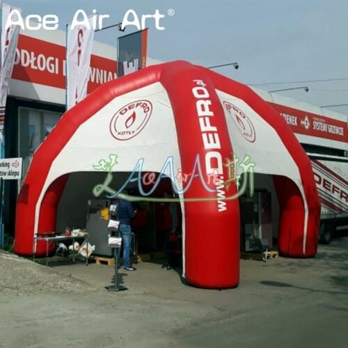6 m diameter inflatable spider dome tent pavilions exhibition canopy with 4 legs for promotion without zipper doors