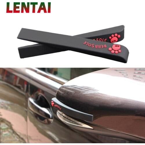 LENTAI 6Pcs Car door Protect stickers Auto mirror Anti-scratch For Fiat VW Polo Golf MK4 4 5 6 MK7 Touran T5 Bora Skoda Rapid
