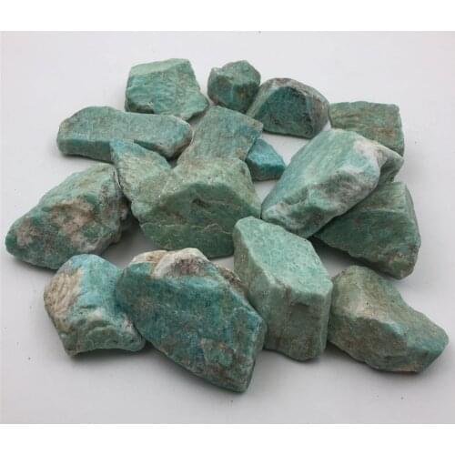 Natural Blue Green Amazonite Stone Crystal Mineral specimen Rough Rock Mineral Stone for Aquariums Decor Material