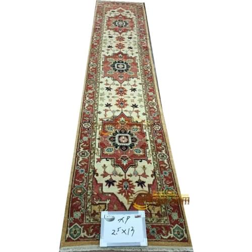 Original single export Turkish handmade carpets OUSHAK Ozarks pure wool carpet X9 2.5x13gc47zieyg28