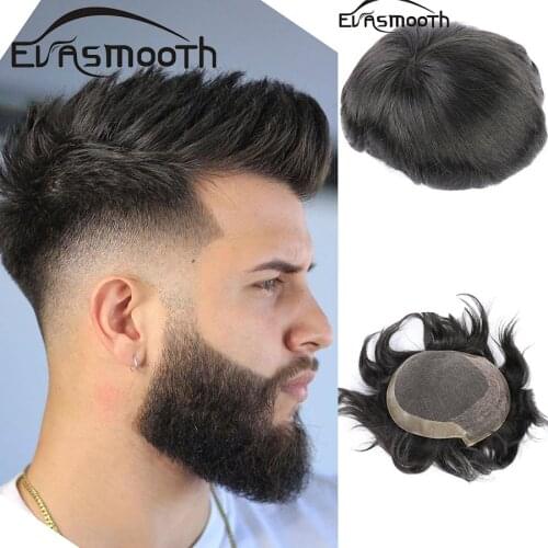 Men Wig Hair Extension Men Toupee Hair Wig Natural Human Indian Remy Hair Replacement System Male Wig Lace Front Wigs