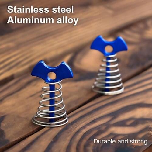 Fishbone Tent Rope Tightener Wear Resistant Flexibility Indeformable Fishbone Tent Stakes with Spring Buckle for Outdoor