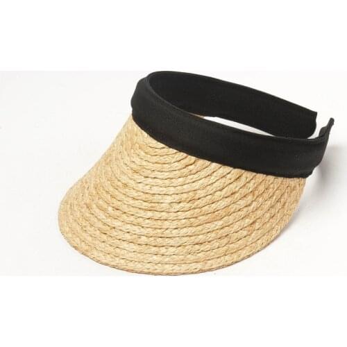119 women summer straw sun hat raffia handmde ribbon beach hat