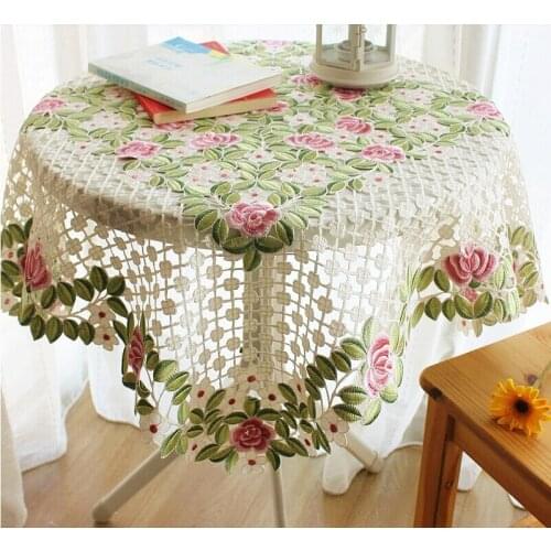 Luxury Table Cloth Crochet Round Tablecloth Rectangular Runner Table Cover Wedding Dining Placemat Christmas Track On The Table