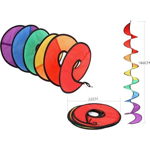 NEW Colorful Camping Tent Foldable Rainbow Spiral Windmill Wind Spinner Home Garden Decor Ornaments Classic Toys
