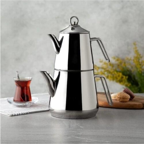 Modern Turkish Style Stainless Steel Teapot Teakettle Turkish Tea Kettle, Coffee Pot Turkish Tea Nordic Style Made in Turkey
