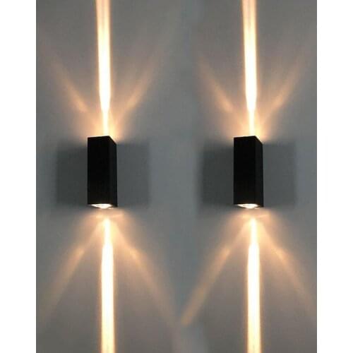 Modern Waterproof Narrow Beam LED Spot Lamp Outdoor Garden Porch Wall Light Sconce Villa Hotel Exterior Wall Decor Light