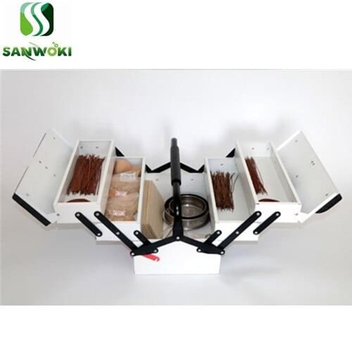 Three layers iron box Incense making tools container joss-stick Iron Case Folding Tool iron Box thus Storage box Organizer