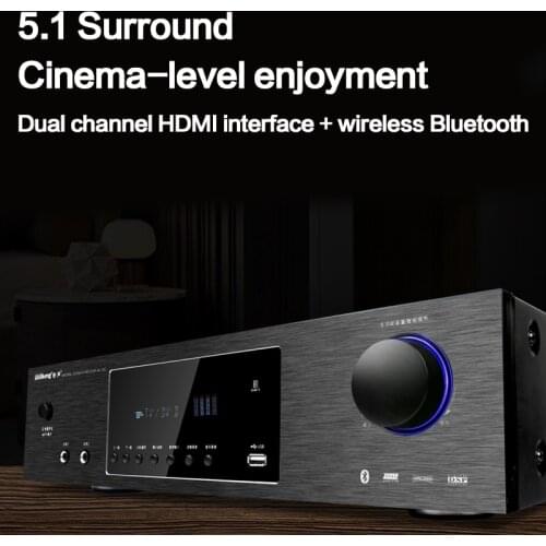 KYYSLB 150W*2 4-16ohm Household High Power Bluetooth Power Amplifier KTV Audio HDMI Subwoofer Karaoke Digital Fever Amplifier