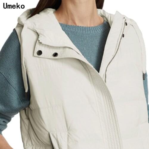 Warm Hooded Thicken Winter Sleeveless Jacket Female 2021 Cotton Down Vest Coat Women Fashion Outwear Female Jacket Waistcoat