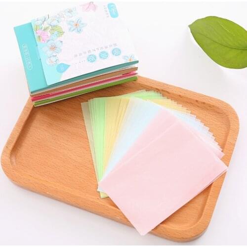 100sheets/pack Absorbent Paper Oil Control Wipes Makeup Cleansing Summer Blotting Facial Oil Shrink Pore Face Cleaning Tool