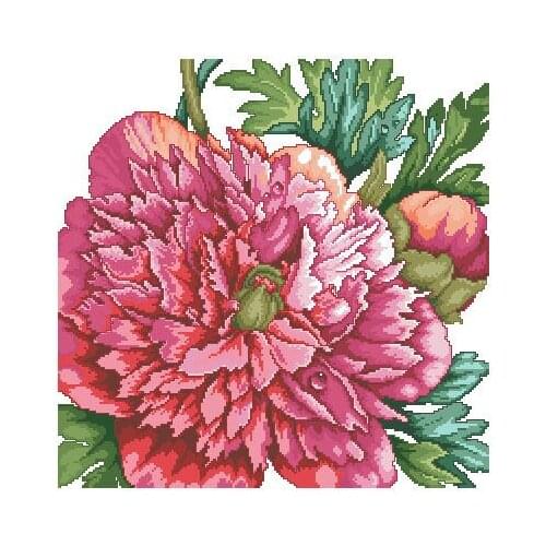 Cross stitch Handmade 14CT Counted Canvas DIY,Cross-stitch kits,Embroidery #Dahlia 46-46
