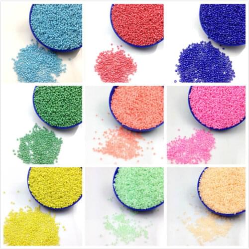 16g 1000pcs 2mm AB Colorful Opaque Round Loose Spacer Bead Cezch Glass Seed Beads Handmade Jewelry Making DIY Garment Bead ABC2M