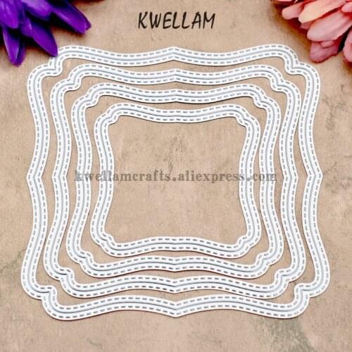 4pcs Outside and Inside A Frame Metal Die cutting Dies For DIY Scrapbooking Photo Album Embossing Folder KW8011231