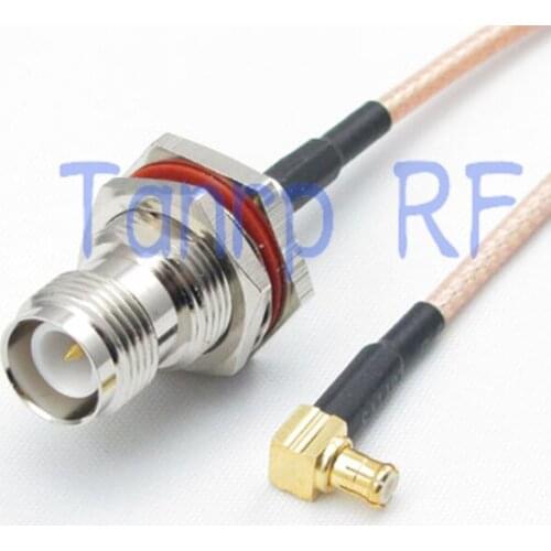 50CM Pigtail coaxial jumper cable RG316 extension cord 20in RP TNC female jack to MCX male right angle RF adapter connector