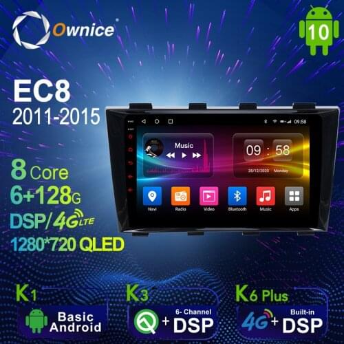 6G+128G Ownice Android 10.0 Car Radio GPS for GEELY EC8 2011 - 2015 Navi Setreo System with 4G LTE DSP SPDIF BT 5.0 1280*720