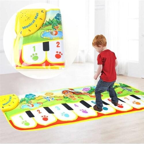 90cm*27cm Childrens Piano Blanket Baby Game Rug Pad Crawling Floor Mat Blanket Activity Kid Touchable Piano Carpet for Kids