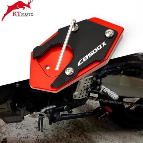 For CB500X CB500F CB 500X CB 500F Motorcycle CNC Aluminum Kickstand Foot Side Stand Extension Pad Support Plate