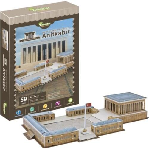 Anitkabir Famous Turkey Tomb Architect Learning 3D Paper DIY Jigsaw Puzzle Model Educational Toy Kits Children Boy Gift Toy