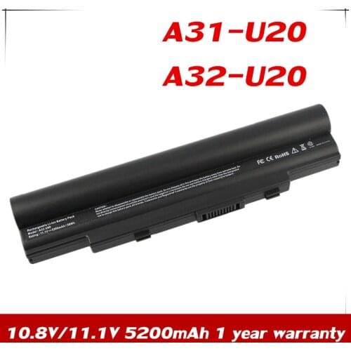 7XINbox Battery For Asus U20 U20G U50A U50Vg U80 U81 U89V U89 U20A U20A-B2 U20FT U50VG-XX103C A31-U20 LOA2011 90R-NV61B2000Y