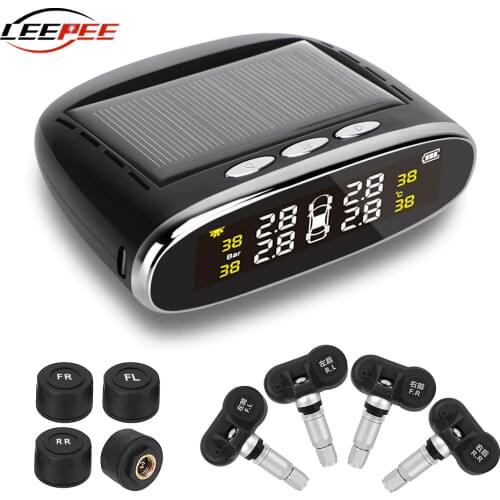 Wireless Solar TPMS Car Tire Pressure Monitoring System Auto Tyre Diagnostic Alert Kit Sensitive Sensors Digital Accessories