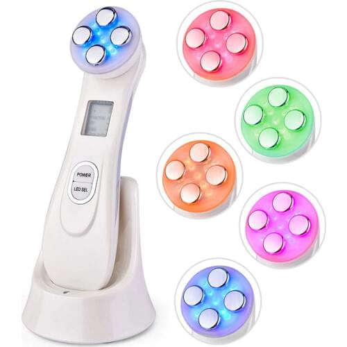 Facial Mesotherapy Electroporation RF Radio Frequency LED Photon Face Lifting Tighten Wrinkle Removal Skin Care Face Massager