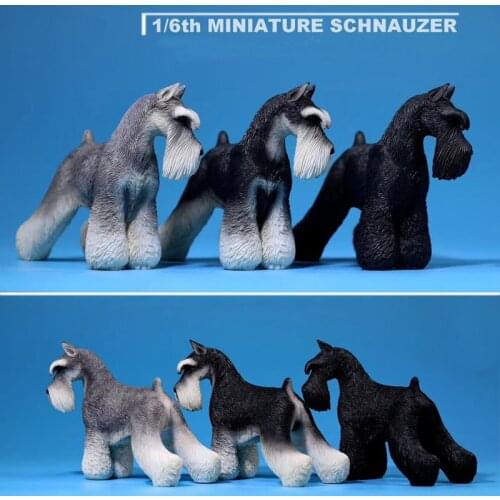 [Estartek] Mr.Z Animal Serie NO.19 1/6th Miniature Schnauzer / Standard Schnauzer Props for 12" Collectible Action Figures DIY