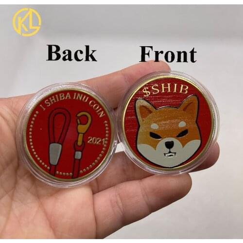 Dogecoin Killer Shiba Inu Coin (SHIB) CRYPTO Metal Gold Plated Physical Shib Coin Shiba Doge Killer Souvenir Commemorative Coins