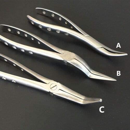 Dental for root fragment minimally invasive tooth extraction forcep toothdental instrument Curved