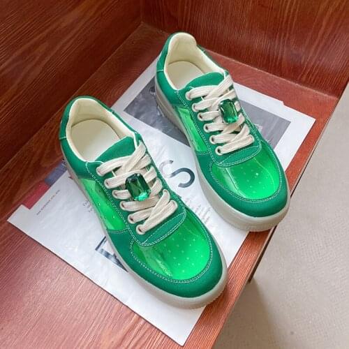 2021 Sneakers Women Summer New Canvas+PVC Ladies Vulcanized Shoes Breathable Sports Basket Femme Casual Platform Sneakers Women