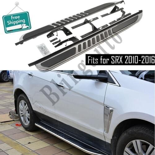 Fits for Cadillac SRX 2010-2016 2Pcs left right running board side steps nerf bar car pedal side stairs