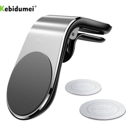 Kebidumei Magnetic Car Phone Holder Car Mount Stand Air Vent Clip Mount for iPhone 11 Pro Huawei Samsung Car Mobile Holder