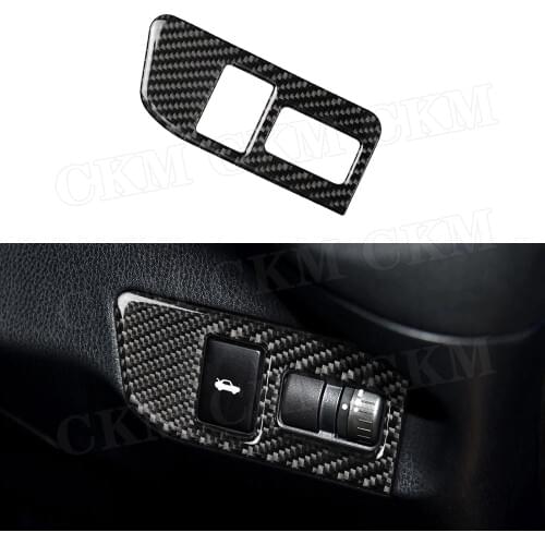 Carbon Fiber Car Rear Boot Switch Button Trim Frame Cover Sticker For Toyota GT86 FT86 ZN6 Subaru BRZ 2013-2017