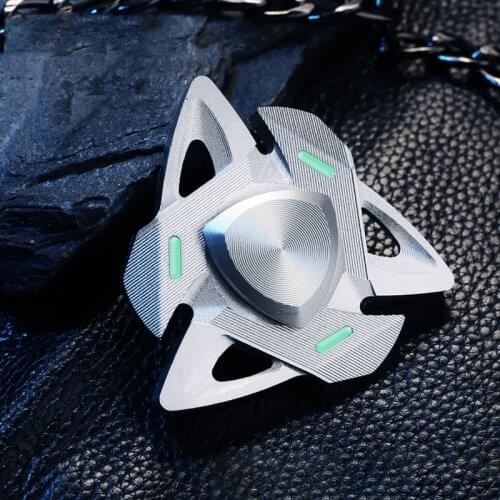 2021 NEW Mute Hand Fidget Spinner Toys Luminous Light Silent Bearing R188 Alloy Metal Stainless Steel Senior Gyro Relief Stress