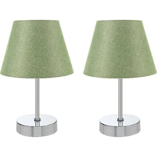 New Best Metal Flip Dual Lampshade Table Lamp Chrome Green Lampshade