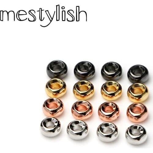 Mestylish 100pcs/Lot wholesale metal Circle spacer beads bracelet necklace do DIY accessories