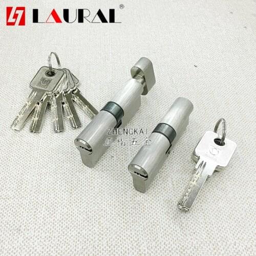 All Brass Open Lock Door Window Security 70mm Cylinder Living Room Lock Handle Customized Brass Key