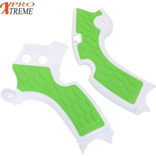 Green Motorcycle Pair Body Fairing Frame Protectin Guard Cover For Kawasaki KX250 2019 KX250F 2015-2018 2016 2017