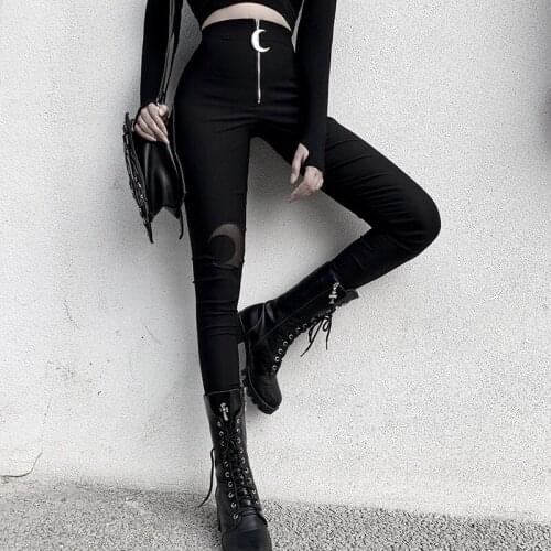 PUNK STYLE GIRL Women's High Waist Pants
