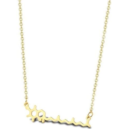 RIR Serotonin Molecule Chemistry Necklace Estrogen Molecule Necklace Female Symbol Necklace Gift for Women