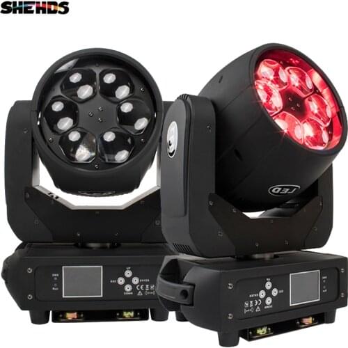 SHEHDS Led Beam Zoom Wash 6x40W RGBW 4in1 New Six Big Bee Eye Moving Head Effect Light Party/DJ/Professional Stage Equipment