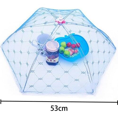 2pcs random mesh kitchen lace folding round mosquito proof cover