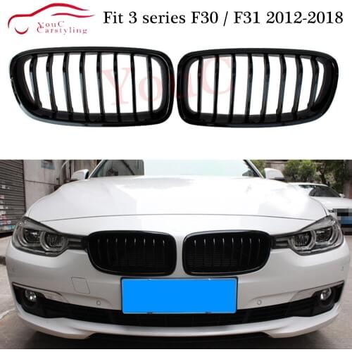 F30 Replacement ABS Front Grill Gloss Black Kidney Grille for BMW 3 Series F30 F31 2012 - 2018 320i 328i 330i 335i