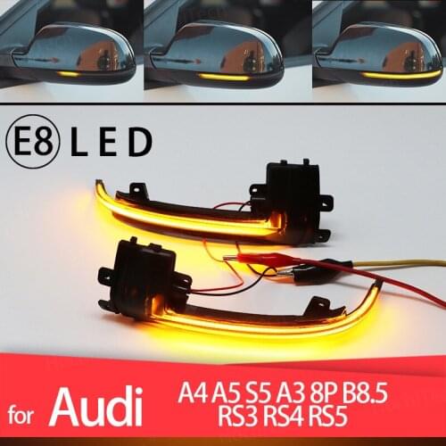 Black Cover Dynamic Blinker Turn Signal LED for Audi A4 A5 S5 A3 8P B8.5 RS3 RS4 RS5 light