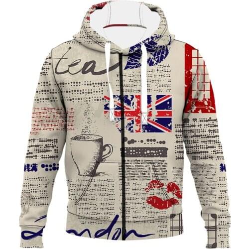 LIASOSO Hoodies Men Women Sweatshirt 3d Print Newspaper Harajuku Funny Zip Hoodie Streetwear Lounge Wear Clothes Men A-14