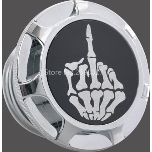 Universal Aluminum Middle Finger Lace Edge Cut Trim Gas Tank Oil Cap Covers Fit For 1996-2014 Harley Motorcycles