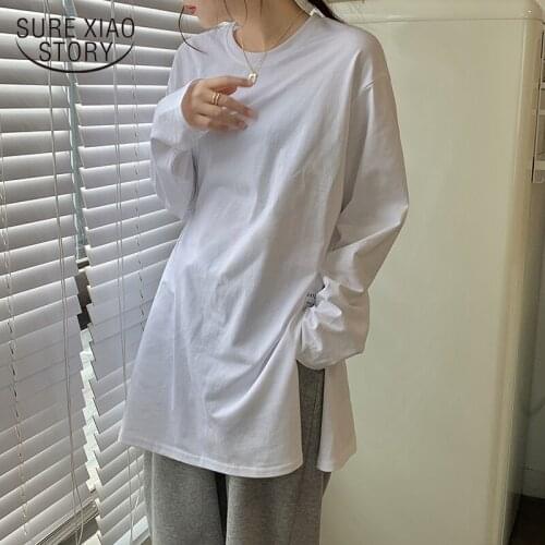 Spring Autumn New Long Sleeve T-Shirt Women Basic Tee Shirt Oversize T Shirt Women Casual O-neck Women T-shirt Plus Size 13230