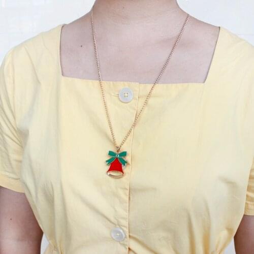 Jingling Bell Necklace Christmas suit series Pendant Necklace Christmas Jewelry Gifts for Wife and Daughter Christmas bells